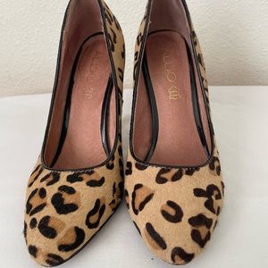 Aldo Cheetah leather heels size 6.5